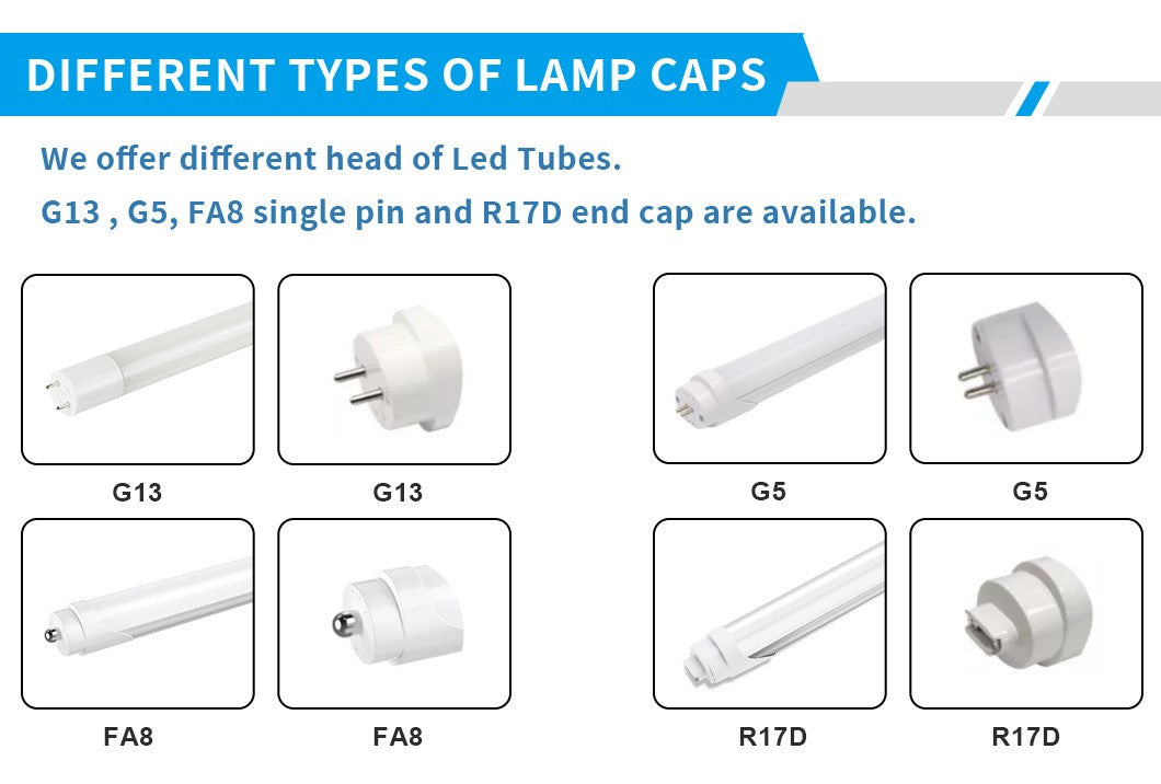 Different types of LED Tube lamps