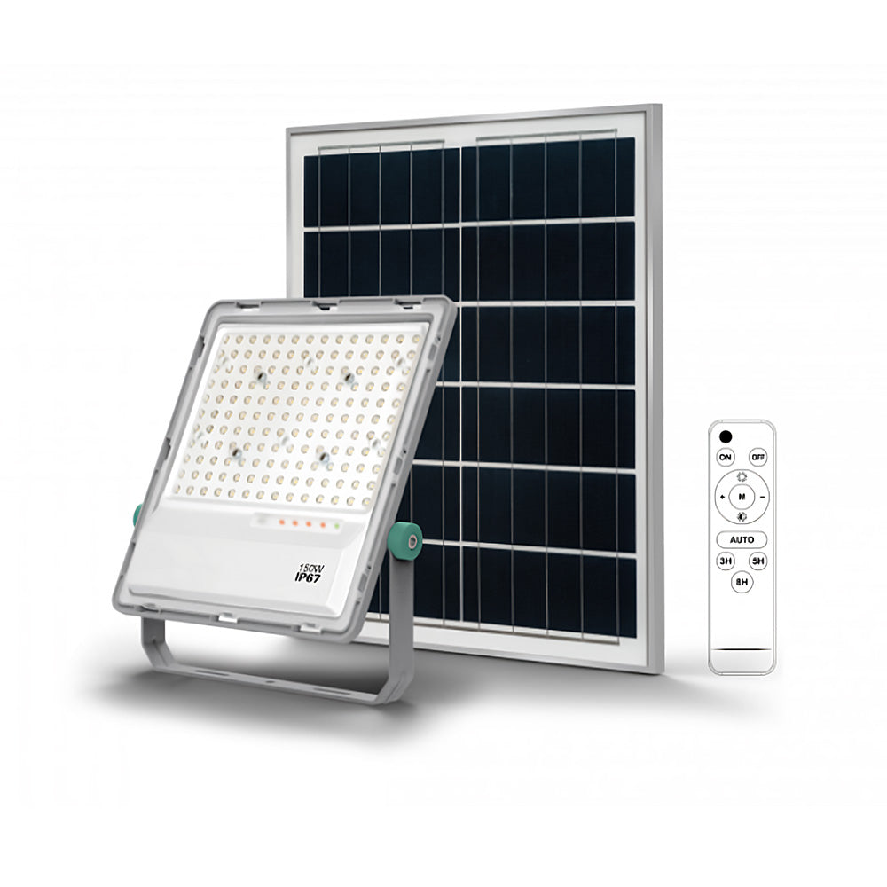1200lm Solar LED Floodlight with Remote, 7200K, 2 Year Warranty, Black-MG Range (7640890671291)