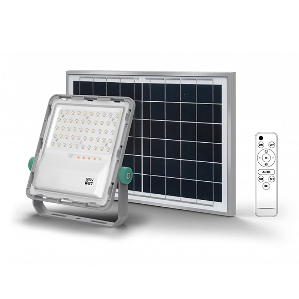 600lm Solar LED Floodlight with Remote, 7200K, 2 Year Warranty, Black-MG Range (7640852365499)