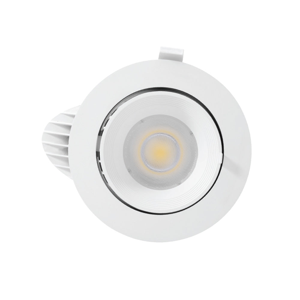 35W Round LED Wall Washer Downlight, 3CCT, Adjustable, Recessed, 3500lm, 150mm Cutout, 36deg, 5-Year Warranty, Platinum-PD Range