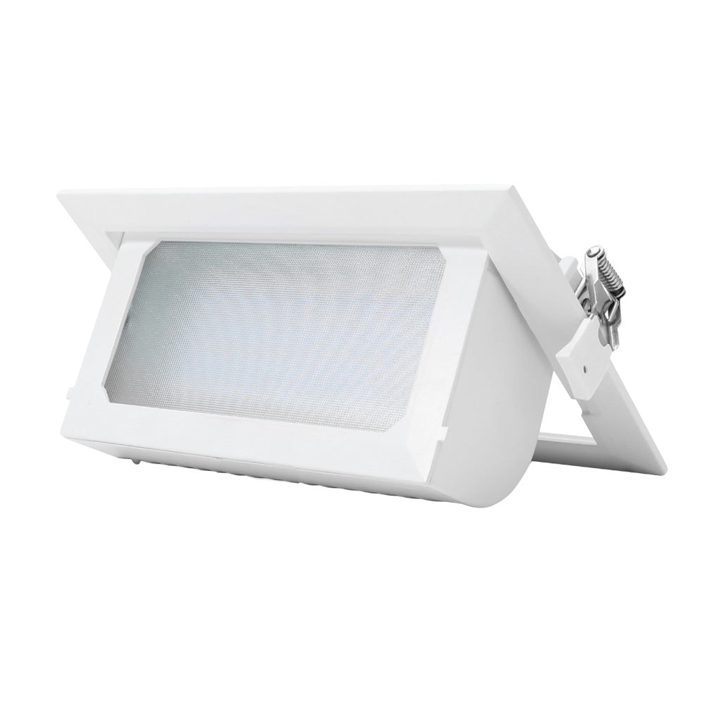All-in-1 Rectangular LED Wall Washer Downlight, 30-50W, 3CCT, Tiltable, Recessed, 3000-5000lm, 120deg, 5-Year Warranty, Platinum-PD Range