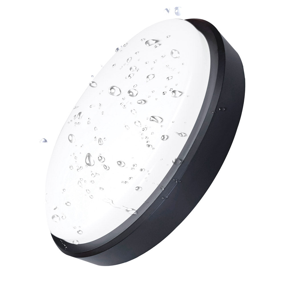 All-in-1 Round LED Bulkhead, 24W,18W,12W Selectable, 3CCT Colour Selectable, IP65, 5 Year Warranty, Platinum-PD Range
