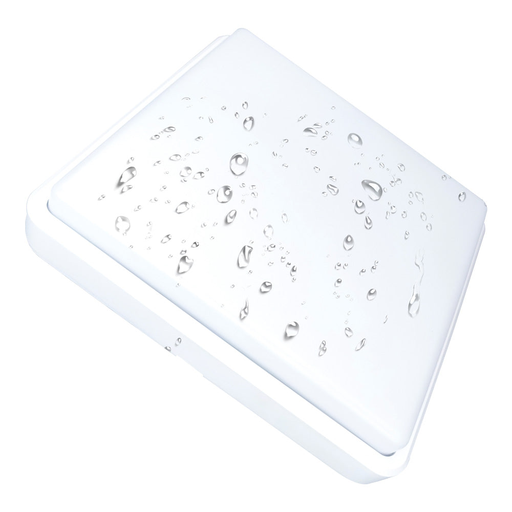 All-in-1 Square LED Bulkhead, 24W,18W,12W Selectable, 3CCT Colour Selectable, IP65, 5 Year Warranty, Platinum-PD Range